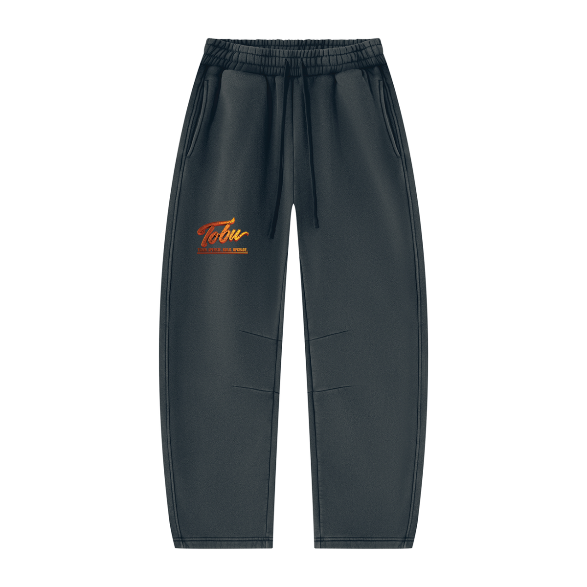 TOBU SILENT MOVES LOUD RESULTS 390 GSM VINTAGE WASH BARREL LEG SWEATPANTS